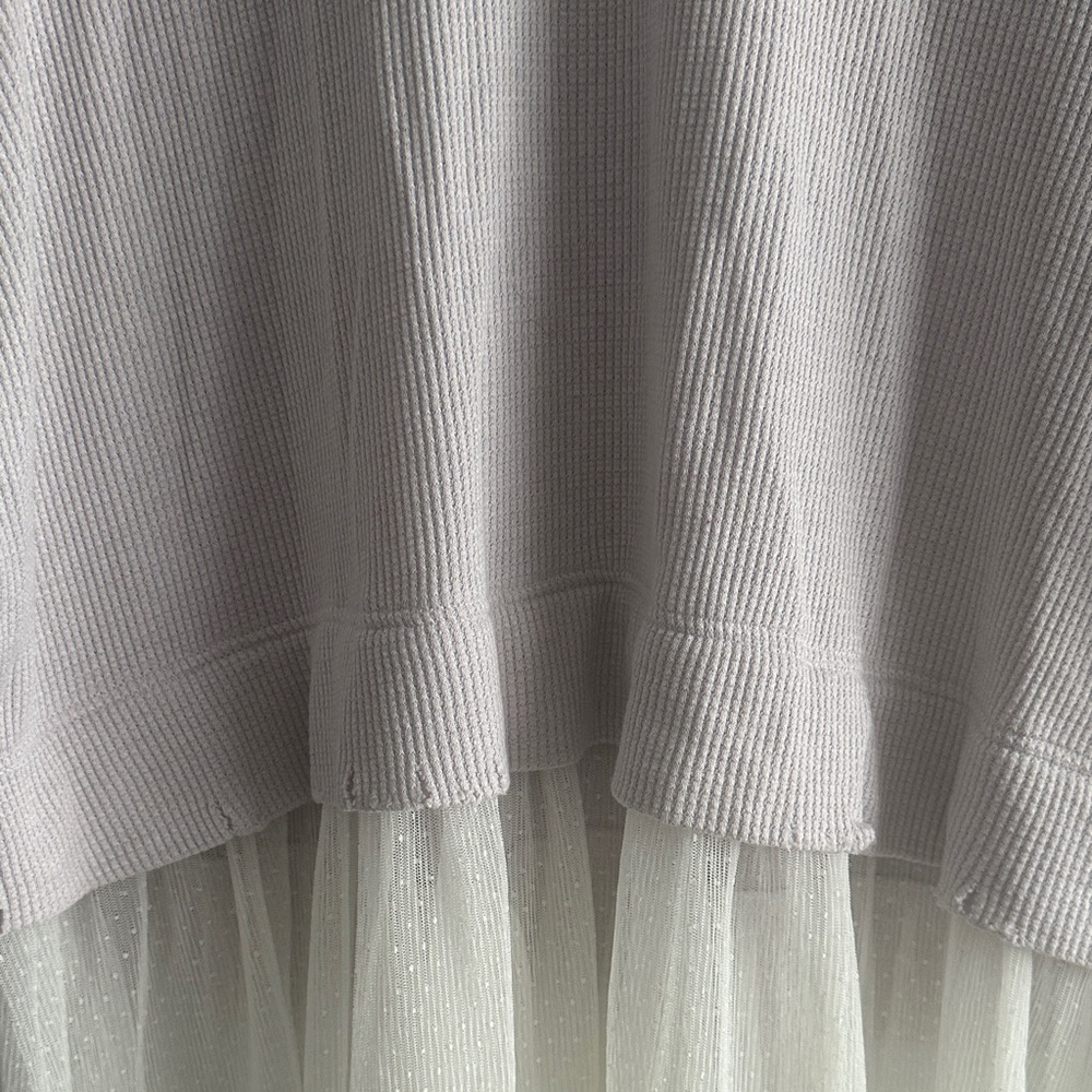 Free People Lavender and White Layered Top - Picture 3 of 6